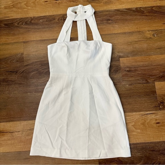 French Connection Celli Whisper Bodycon Summer White Mini Dress size 2 - Picture 1 of 8
